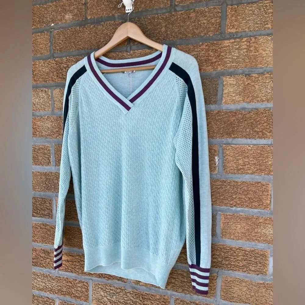 Smartwool Women's Frosted Valley V-Neck Sweater Green Large - Picture 7 of 13